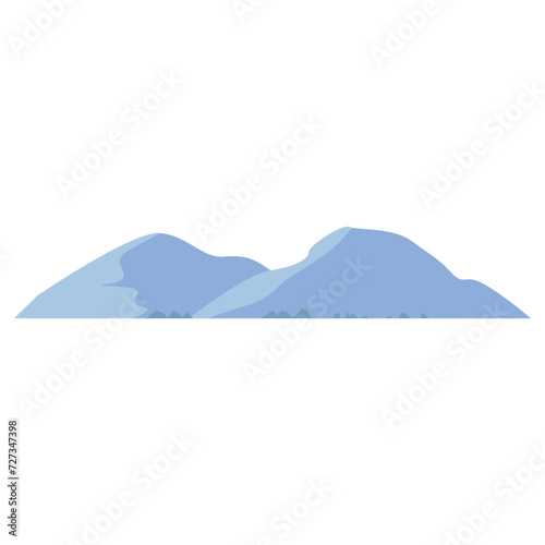 flat color vector mountain object © Murzani