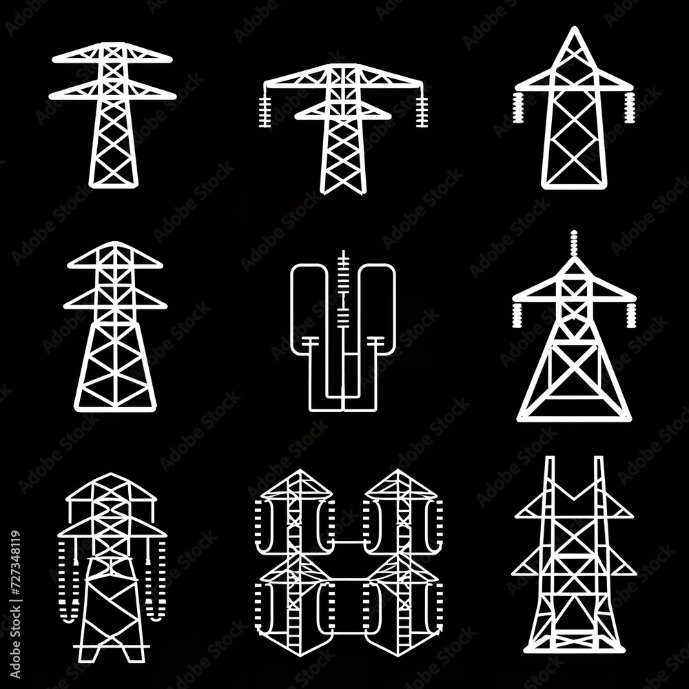 Electricity Public Utilities Line Icon Set - Light
Electricity Public Utilities Line Icon Set - Light
