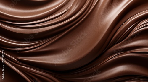 texture of liquid dark milk chocolate. concept dessert, diet, chocolate, sweetness, happiness, pleasure