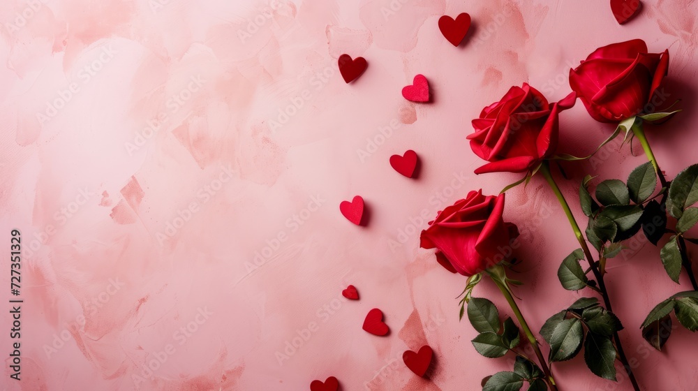 Valentine's day background with fresh red roses Valentine's day background with fresh red roses