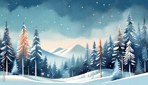 winter landscape with trees © Frantisek
