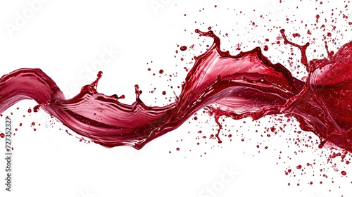 Splash of realistic red liquid swirl.