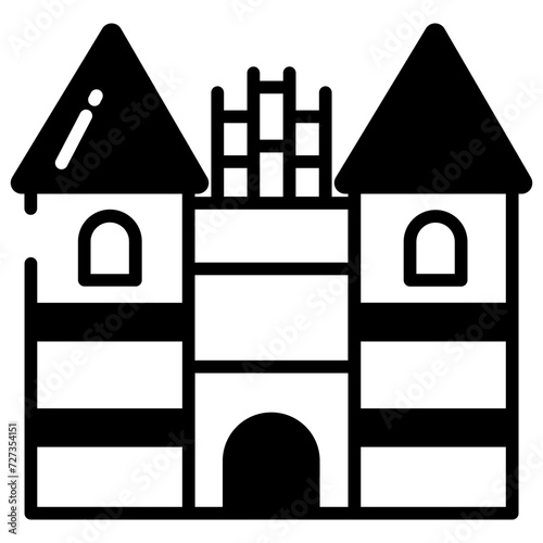 Holsten Tor glyph and line vector illustration