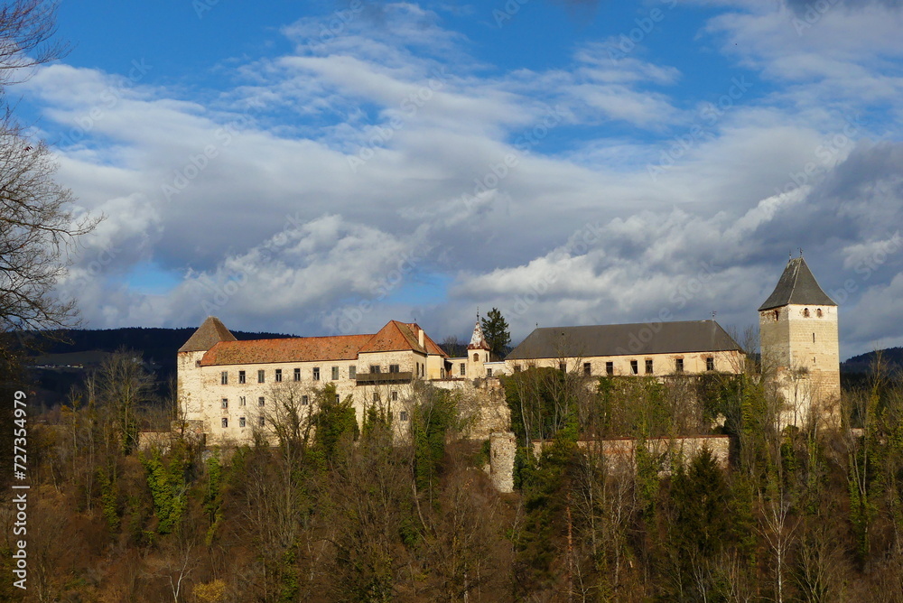 Blick auf Burg Thalberg, Wechselland, Steiermark (6)