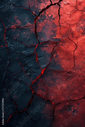 Abstract chemogram, chemigram wallpaper, texture portraying a close up of a colored cracks and veins in the ground. desolate reminder of a harsh drought. 