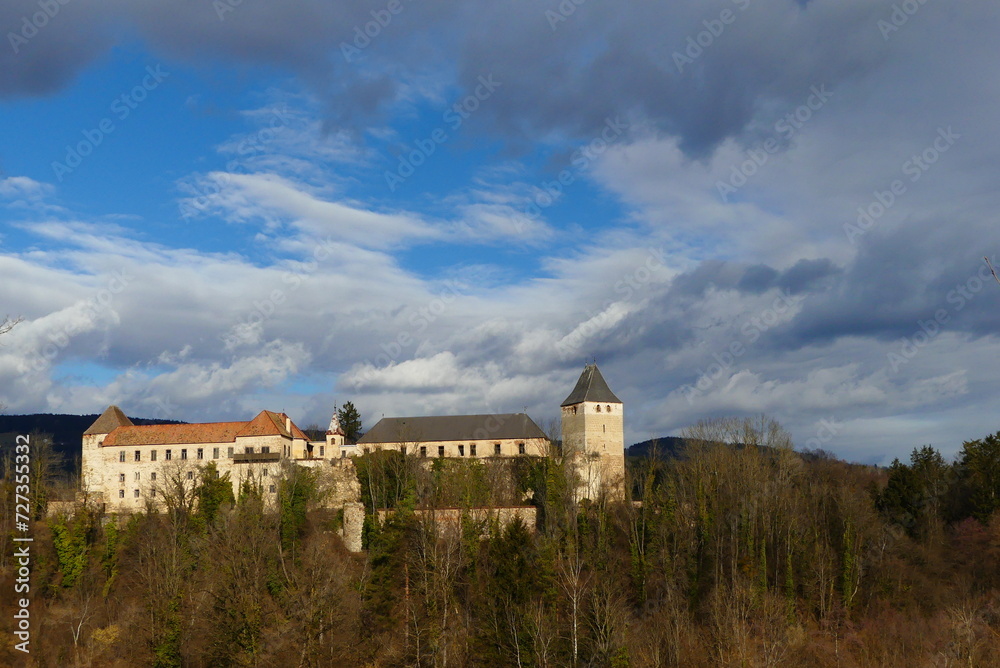 Blick auf Burg Thalberg, Wechselland, Steiermark (3)