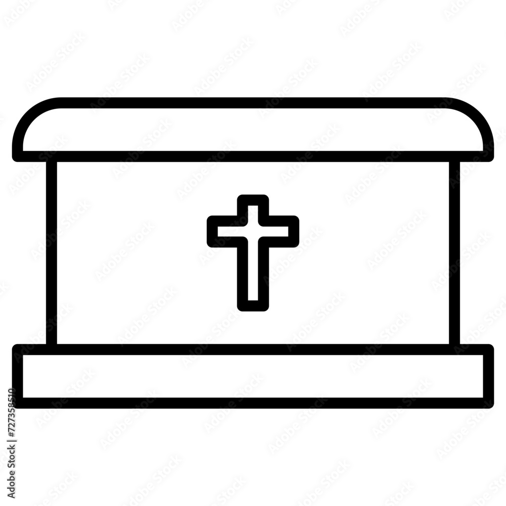Fototapeta premium Coffin Icon