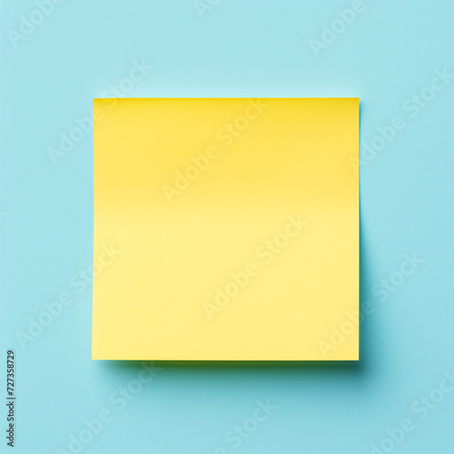 blank empty yellow sticky note on a blue wall © Cash Cow Concepts