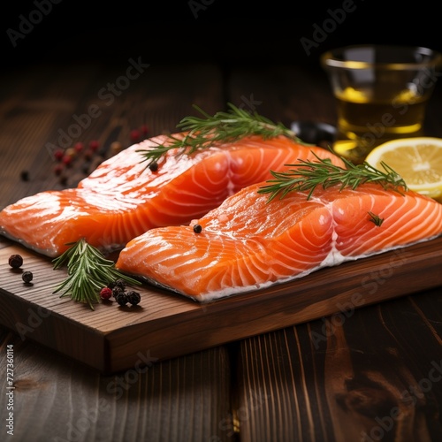 side view of a delicious plate of salmon