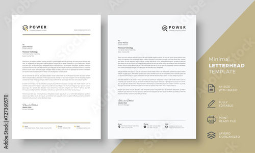 Creative modern and minimal corporate letterhead design, new letterhead template, company business letterhead design