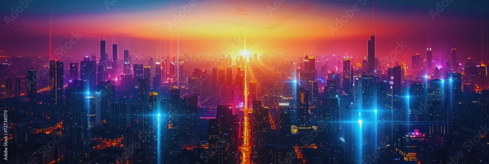 Futuristic Cityscape at Twilight
