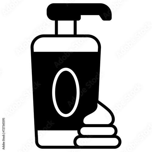 Hair Mask glyph and line vector illustration
