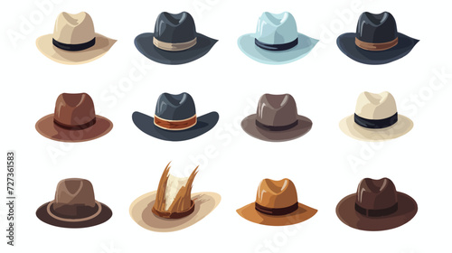 Set of hats vector.