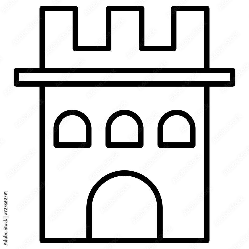 Castle Tower Icon Castle Tower Icon