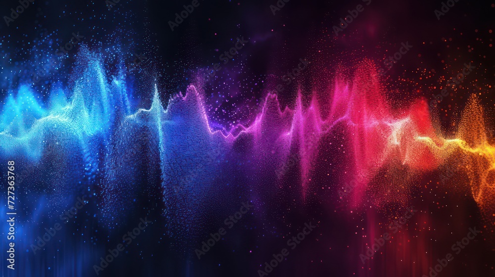 soundwave background, futuristic RGB wallpaper with colorful neon wave light