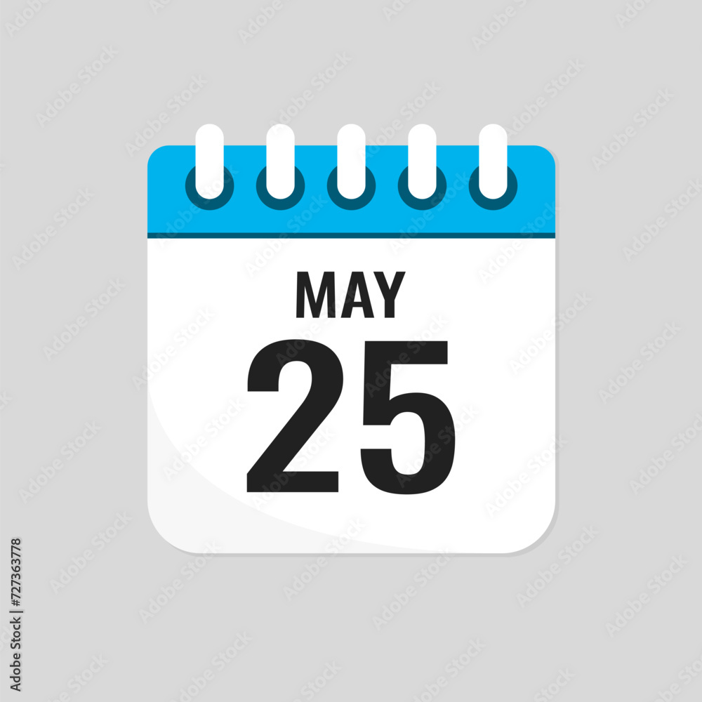 Icon page calendar day - 25 May Icon page calendar day - 25 May