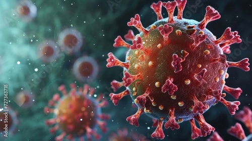 3D depiction of the HIV virus