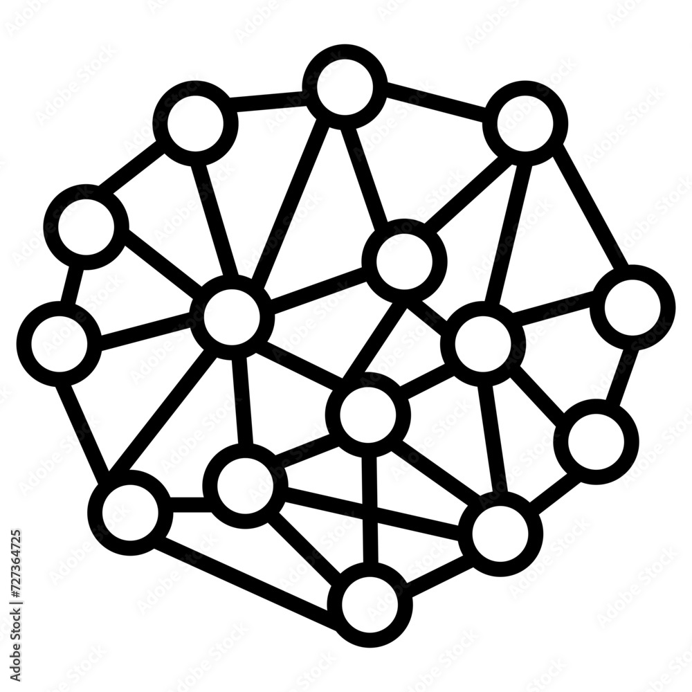 Neurons Circuit Icon Neurons Circuit Icon