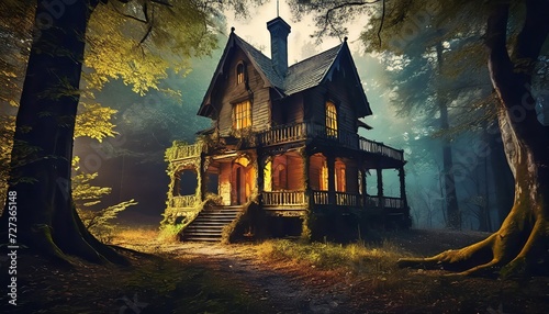 haunted house in the woods