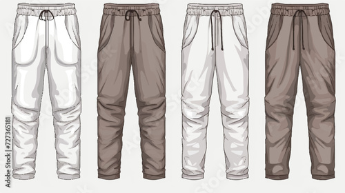 Set of pants vector. photo