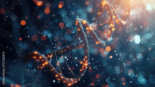 Digital representation of the chemical structure and composition of DNA.