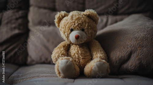 Loneliness in emotion: A child's teddy bear by itself.