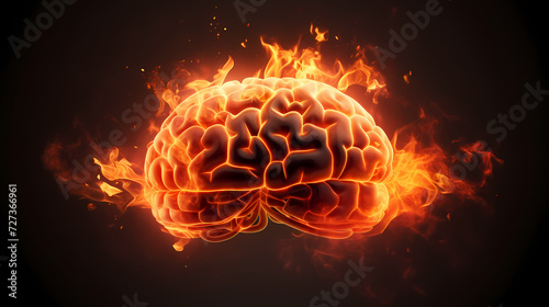 Abstract human brain or light bulb  creative PPT background