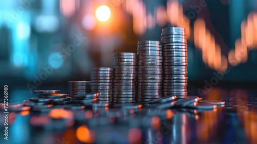 Market price and profit depicted in bar chart for business management.