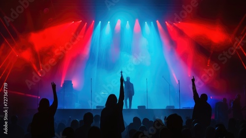 Silhouette of a concert.