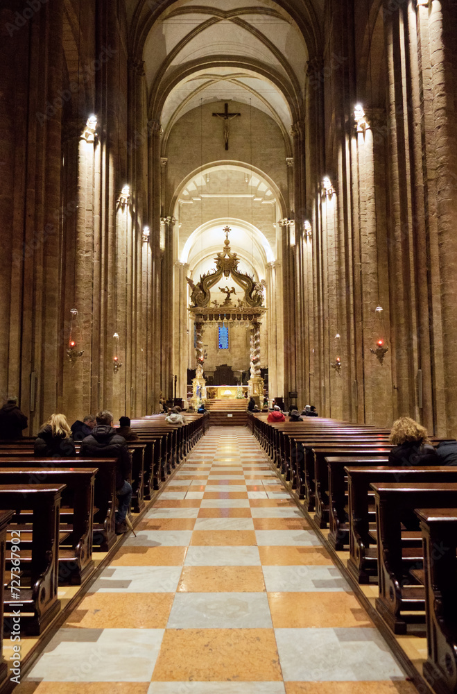 interior of the Cathedral of San Vigilio in Trento.