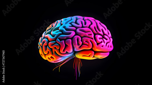 Abstract human brain or light bulb, creative PPT background