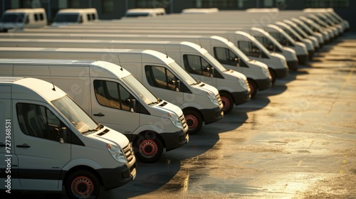A fleet of vans for a delivery service.