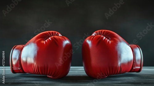 Large poster featuring fiery boxing gloves with ample space for text on either side.