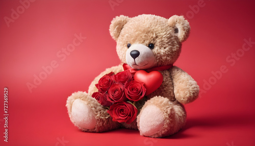 teddy bear with red heart