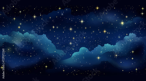 Sparkling starry night sky background