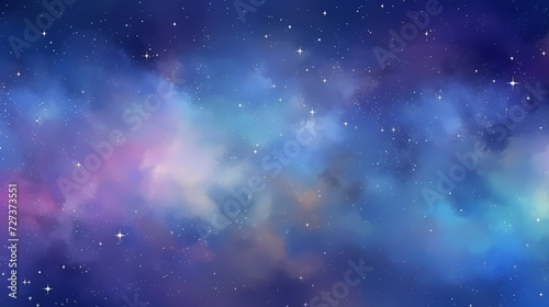 Mysterious star themed gradient background with countless twinkling stars © cai