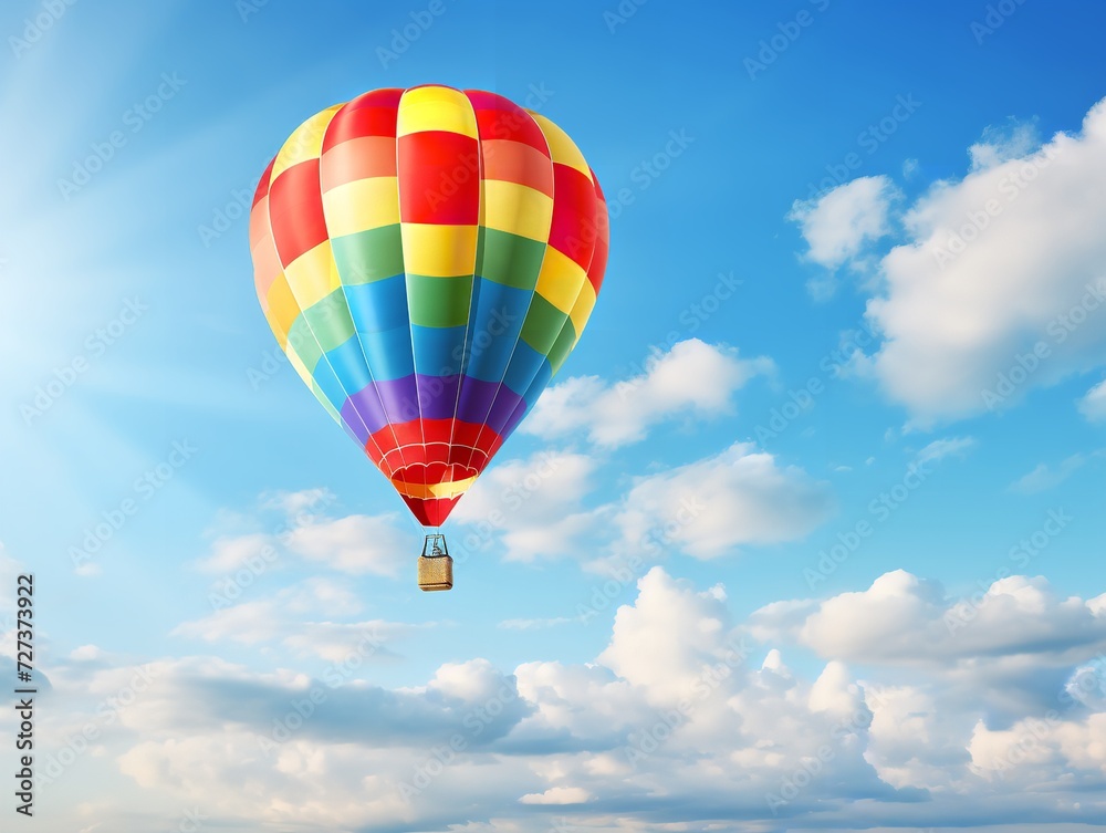 Balloon Lifting Off Aspiration and Freedom Isolated on White Background AI Generated Balloon Lifting Off Aspiration and Freedom Isolated on White Background AI Generated
