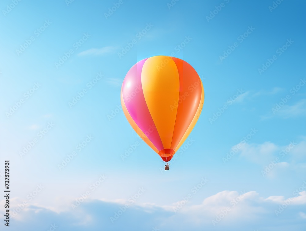 Balloon Lifting Off Aspiration and Freedom Isolated on White Background AI Generated Balloon Lifting Off Aspiration and Freedom Isolated on White Background AI Generated