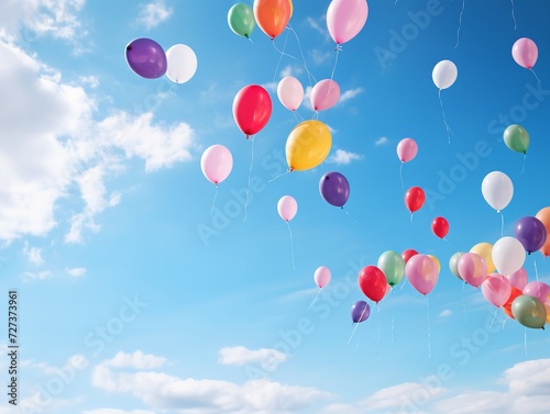 Balloon Lifting Off Aspiration and Freedom Isolated on White Background AI Generated © VisualMarketplace