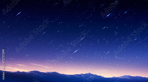 Mysterious star themed gradient background with countless twinkling stars © cai