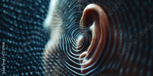 Capturing The Auditory Experience: Macro Shot Of Ear Receiving Sound Waves In Perfect Detail. Сoncept Dreamy Forest Scenery, Candid Street Photography, Dynamic Sports Action Shots photo