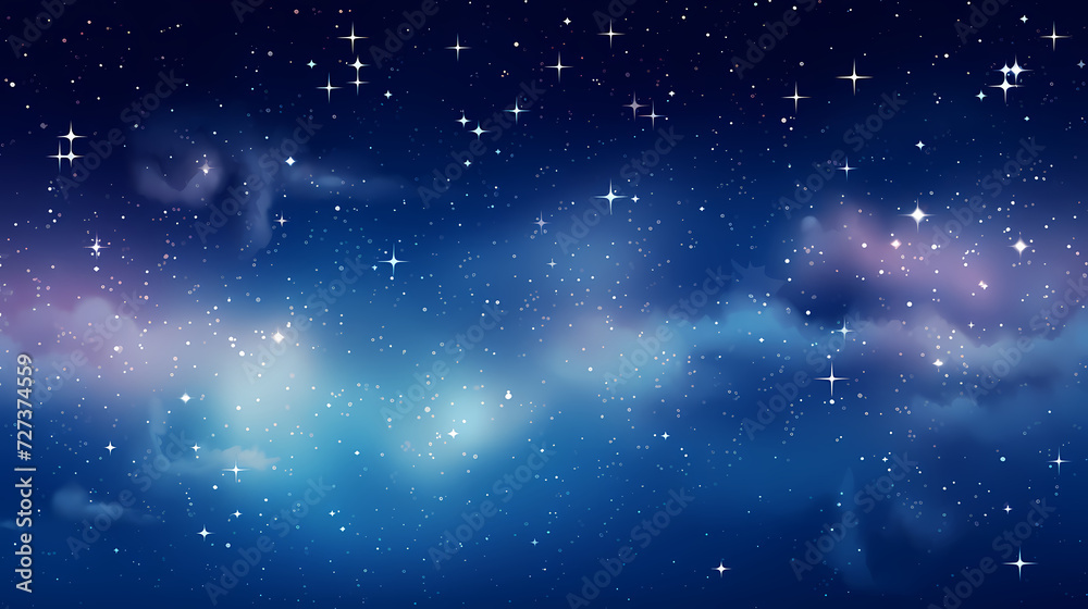 Naklejka premium Sparkling starry night sky background