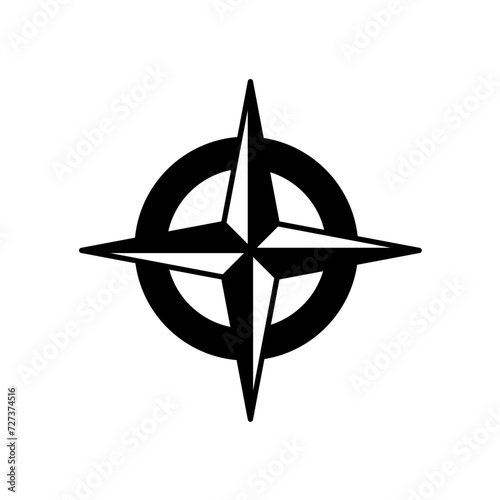 Compass rose, world directions, map compass icon