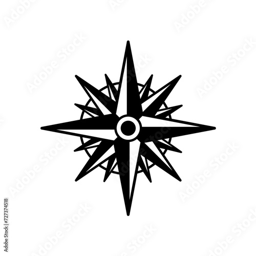 Compass rose, world directions, map compass icon