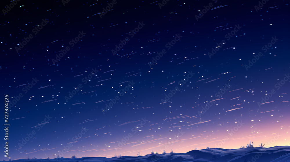 Fototapeta premium Mysterious star themed gradient background with countless twinkling stars