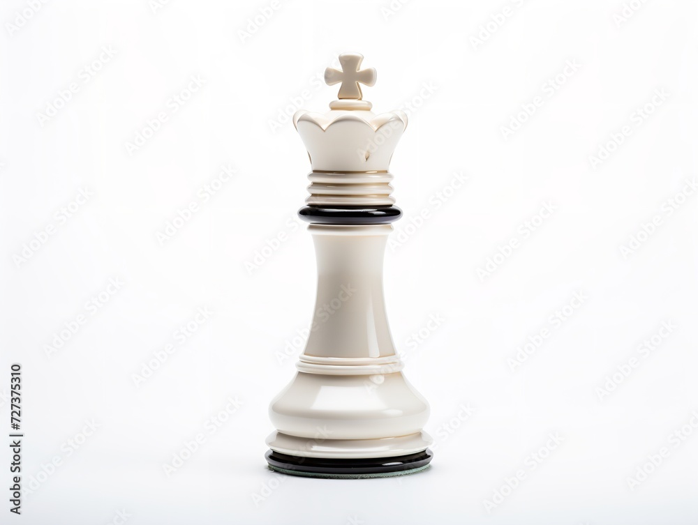 Chess King Piece Strategy and Leadership Isolated on White Background AI Generated Chess King Piece Strategy and Leadership Isolated on White Background AI Generated