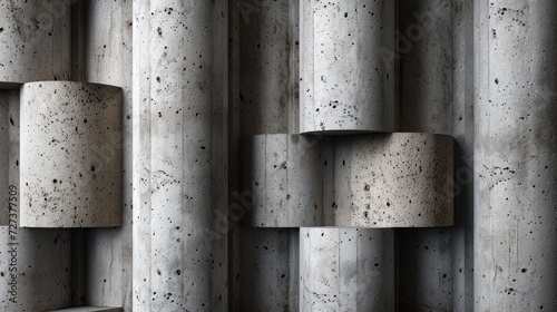 A close-up of concrete pillars, showcasing the raw, minimalistic beauty of this versatile material