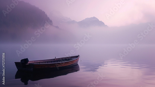 Solitary Boat On A Lake