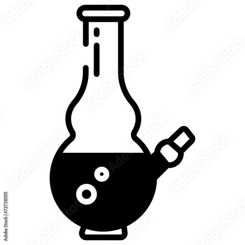 Bong glyph and line vector illustration