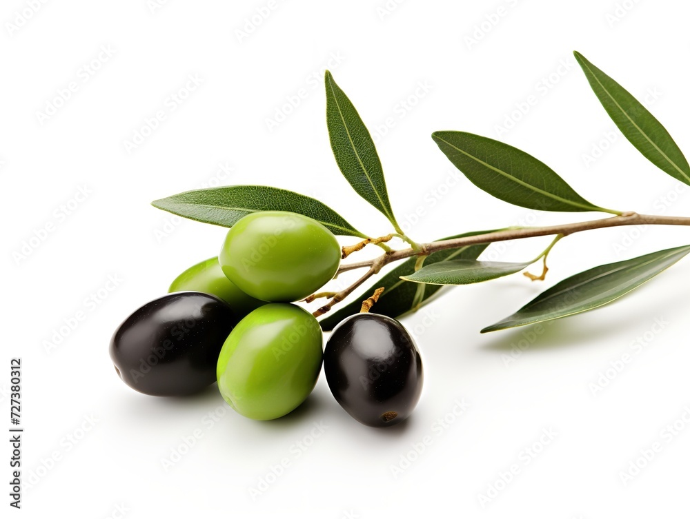 Olive Branch Symbol of Peace and Harmony Isolated on White Background AI Generated